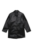 Flop over leather jacket