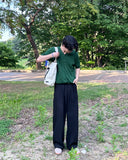 Toyu two-tuck wide slacks