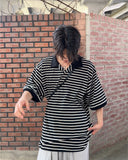 Connie overfit striped short sleeves