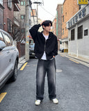 Poi two-way hooded zip-up