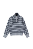 Rockid stripe half zip-up sweater