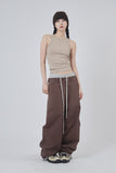 Subtle side pin-tuck carpenter pants