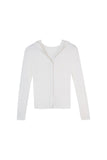 Satin cardigan hoodie