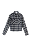 Lupine Check Crop Shirt