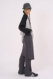 Flow skirt layered bootcut pants