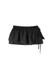 Dylan satin wrap short skirt