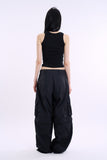 Cookie wide binding cropped sleeveless top