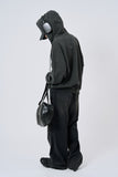 Petra pigment damaged hood zip-up