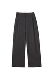 Flood pintuck brushed trousers