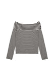 Miel Stripe Off Shoulder