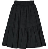 Milk flared long skirt