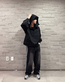Crew line wide denim pants
