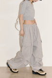 New pin-tuck cargo sweatpants