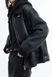 Ranby shearling buckle leather jacket
