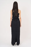 Mode slit string long skirt
