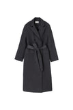 Raven quilted wool double long coat