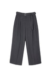 Knob Belt Wide Trousers