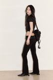 Slim lap bootcut pants