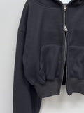 Miyu Fleece Crop Hood Zip-up