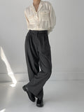 Shes Stripe Two-Tuck Wide Slacks