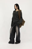 Half wrap wide denim