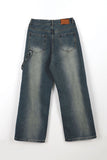 Ring chain wide denim pants