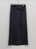 Marvel Stripe Belted H-Line Skirt