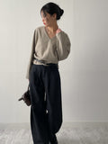954 Tencel Two-Tuck Cotton Wide Pants