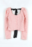Back Ribbon Square Blouse