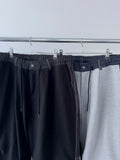 Half and Half Denim Balloon String Pants