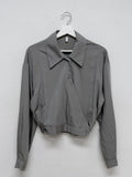 Moz Big Collar Wrap Blouse