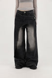 Half wrap wide denim