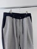 Half and Half Denim Balloon String Pants