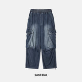 Summer Wide Cool Banding Cargo Denim