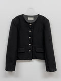 Bena Boucle No Collar Short Jacket