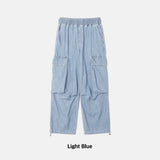 Summer Wide Cool Banding Cargo Denim