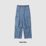 Summer Wide Cool Banding Cargo Denim