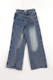 Half wrap wide denim