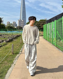 Unbalanced big cargo pants