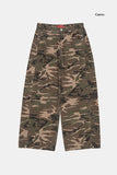 Camo ripstop side folding wide pants