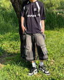 Block overfit short sleeve tee