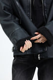 Ranby shearling buckle leather jacket