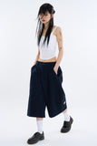 Laia wide binding cropped sleeveless top
