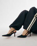 Pointed toe stiletto slingback heels