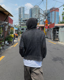 Pico Grunge Mesh Hooded Zip-Up