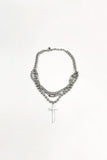 layered cross necklace