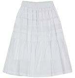 Milk flared long skirt