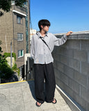 Net overfit collar shirt