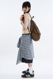 Beat over nerd check shirt