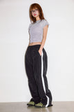 Hide net layered crop T-shirt